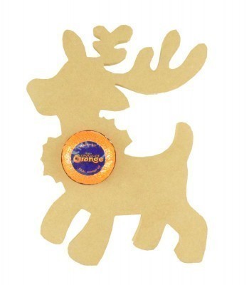 18mm Freestanding Large Christmas Reindeer Chocolate Orange Holder